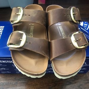 Birkenstock Arizona big buckle size 36 cognac